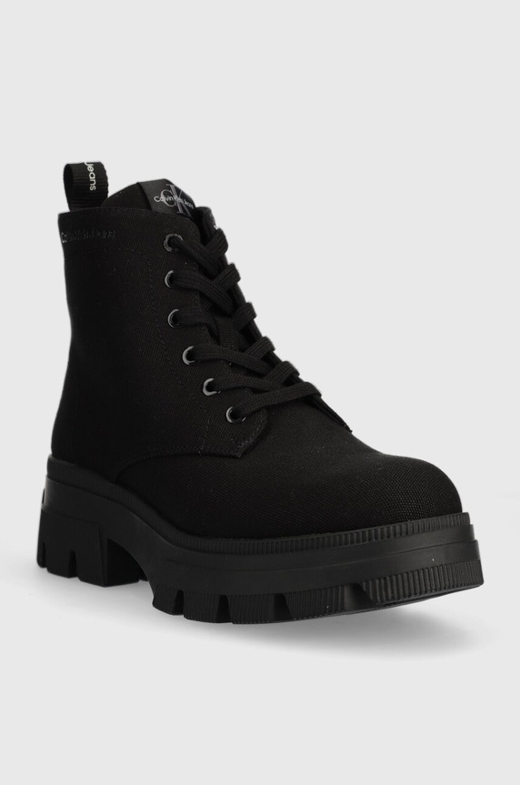 Кубинки Calvin Klein Jeans CHUNKY COMBAT LACEUP YW0YW01239 черен AW23