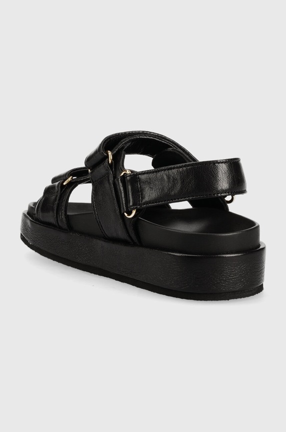 Obuwie Tory Burch sandały skórzane Kira Sport 144328.001 czarny