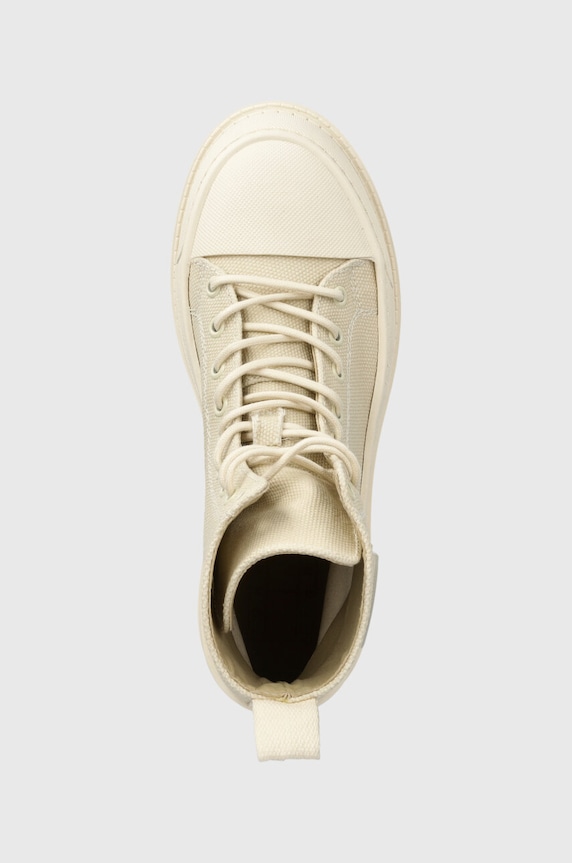 Členkové topánky Tommy Jeans TJW FOXING CANVAS BOOT béžová EN0EN02216