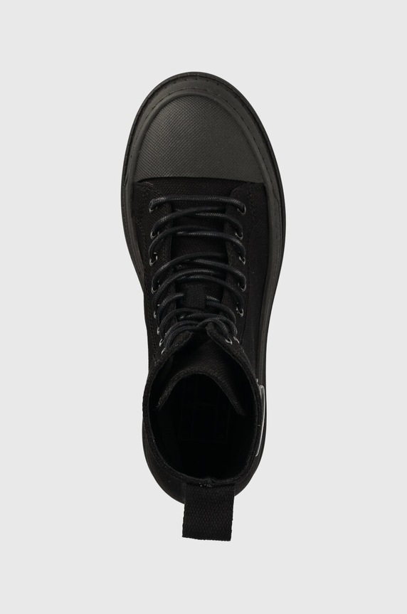 Nízké kozačky Tommy Jeans TJW FOXING CANVAS BOOT černá EN0EN02216