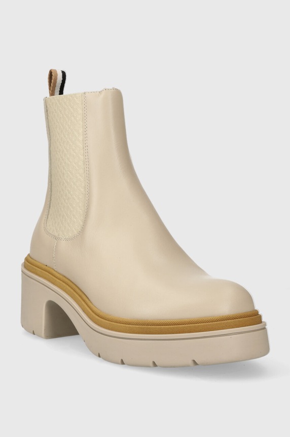 BOSS bőr bokacsizma Carol 50498804.118 bézs AW23