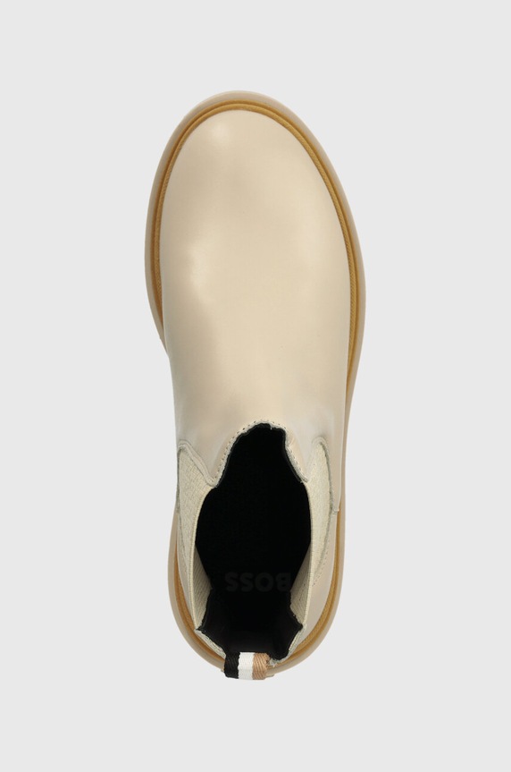 BOSS bőr bokacsizma Carol bézs 50498804.118