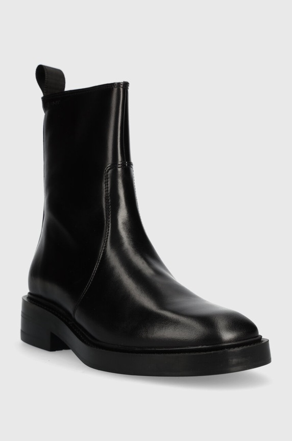 Kožené kotníkové boty Gant Fallwi 27541334.G00 černá AW23
