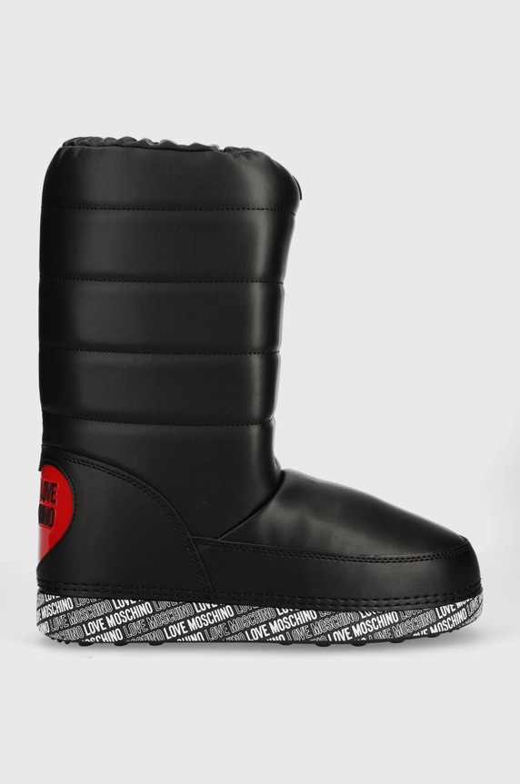 Čizme za snijeg Love Moschino imitacija zrnate kože crna JA24162G1HIT400B