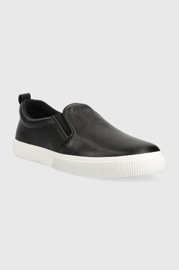 Lauren Ralph Lauren bőr tornacipő Haddley 802912347001.001 fekete AW23