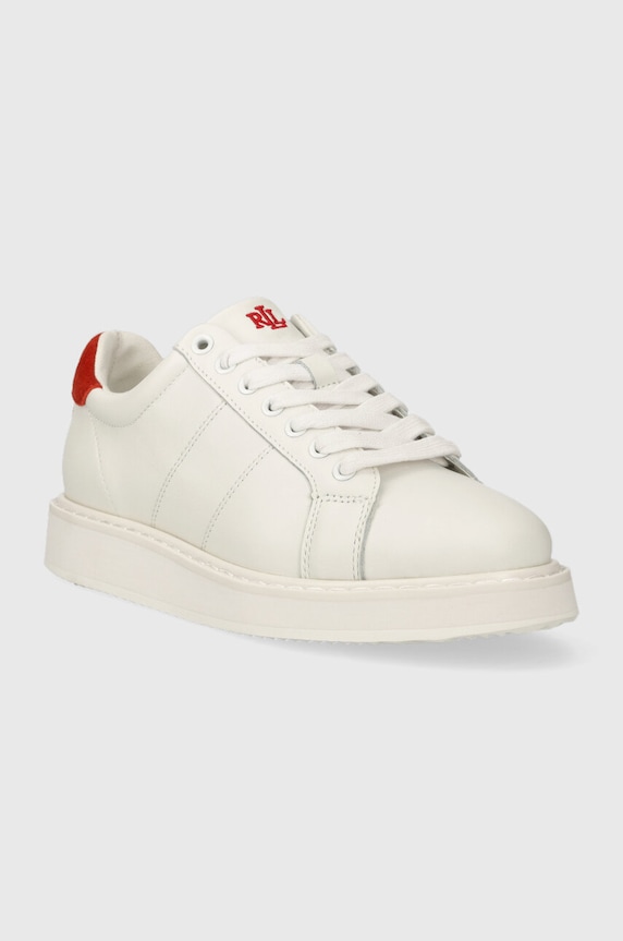 Lauren Ralph Lauren sneakersy skórzane Angeline 4 802912651001.100 biały AW23