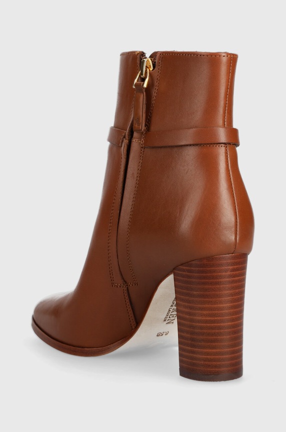 Obuv Kožené členkové topánky Lauren Ralph Lauren Maxie 802912277001.270 hnedá