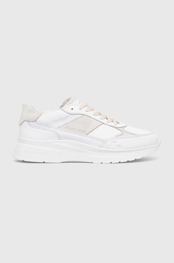 Filling Pieces sneakersy skórzane Jet Runner skóra zamszowa biały 17127362052