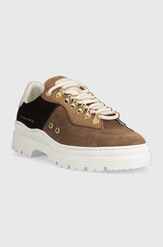 Filling Pieces sneakersy zamszowe Court Serrated Topaz 71633831933 brązowy AW23