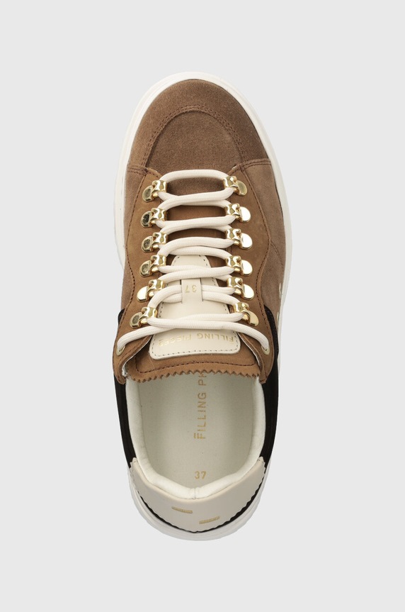 Filling Pieces sneakersy zamszowe Court Serrated Topaz brązowy 71633831933