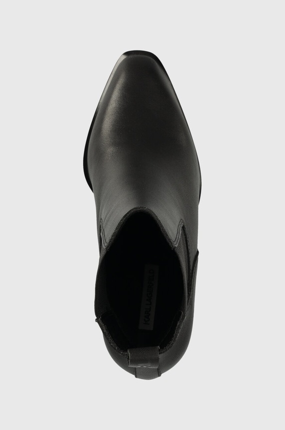 Kožené topánky chelsea Karl Lagerfeld IKON HEEL čierna KL39060.000