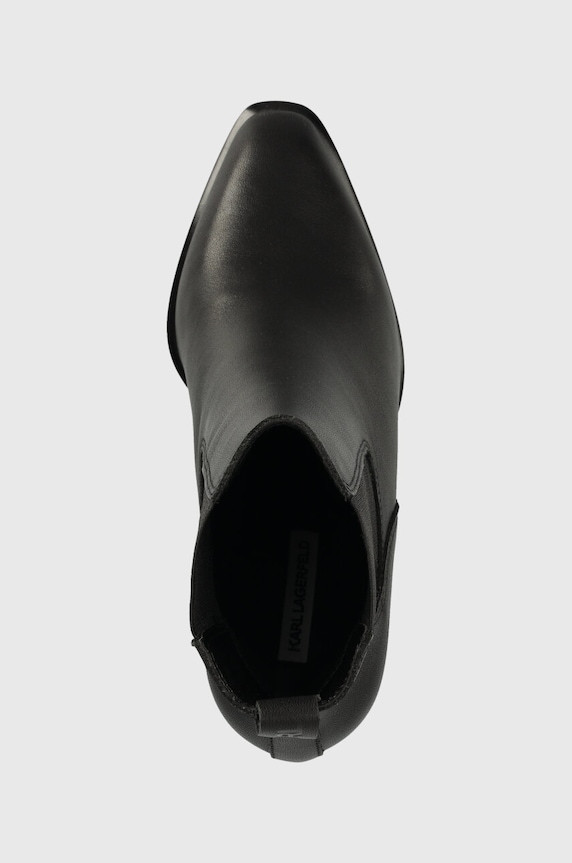 Kožené topánky chelsea Karl Lagerfeld IKON HEEL čierna KL39060.000