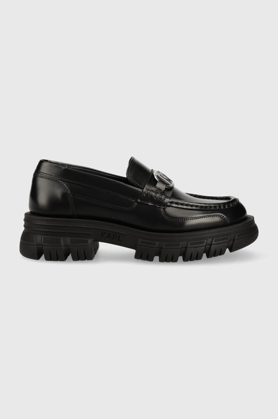 Kožené mokasíny Karl Lagerfeld PRECINCT KL přírodní kůže černá KL43823.000