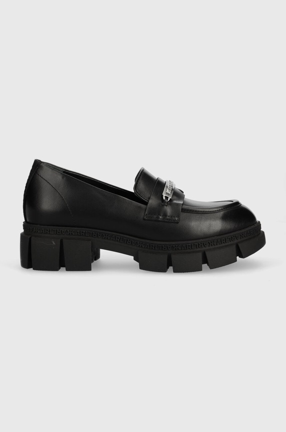 Karl Lagerfeld bőr mokaszin ARIA nappa bőr fekete KL43210.000