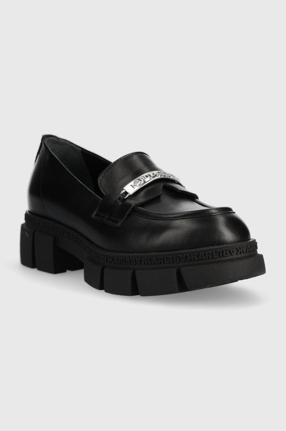Karl Lagerfeld bőr mokaszin ARIA KL43210.000 fekete AW23