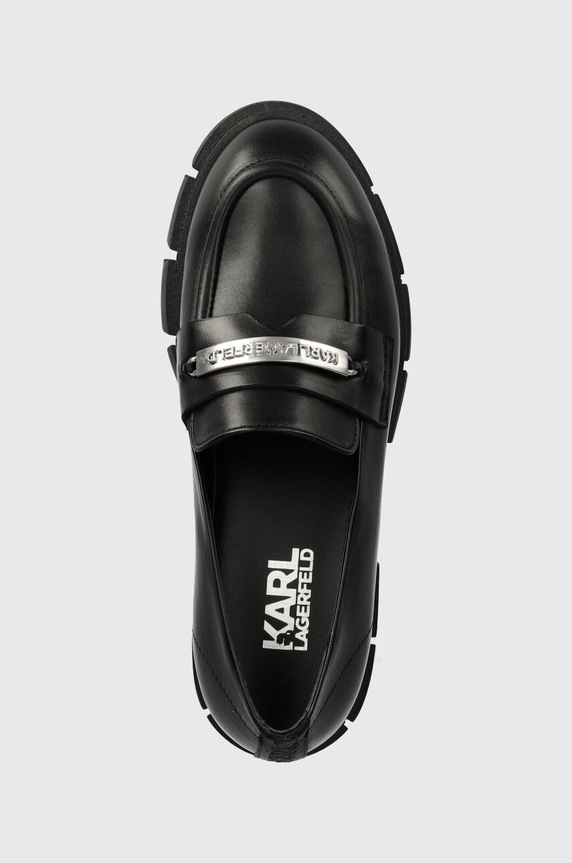 Karl Lagerfeld bőr mokaszin ARIA fekete KL43210.000