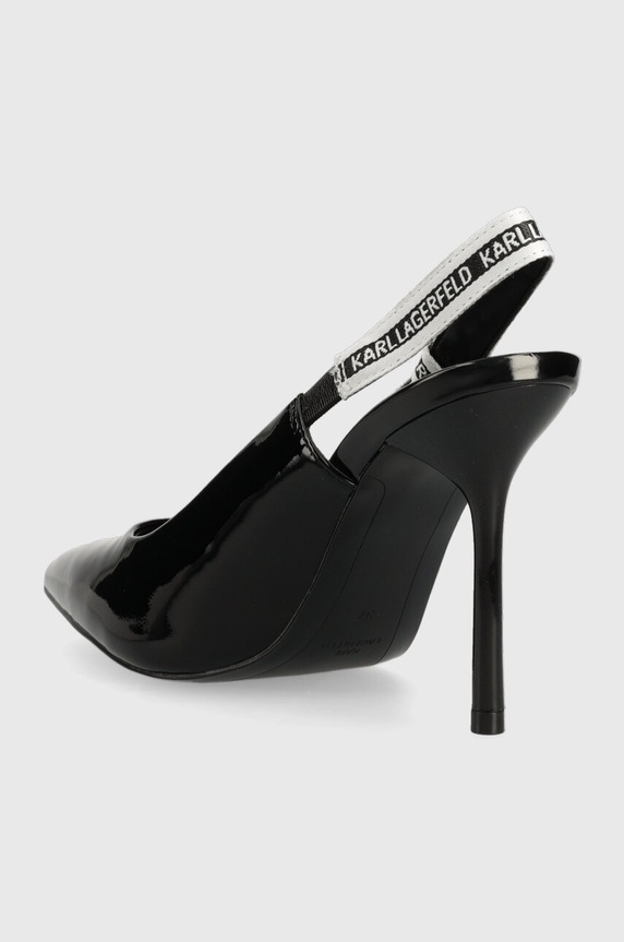 Обувки Кожени обувки с висок ток Karl Lagerfeld SARABANDE KL30908.1BP черен
