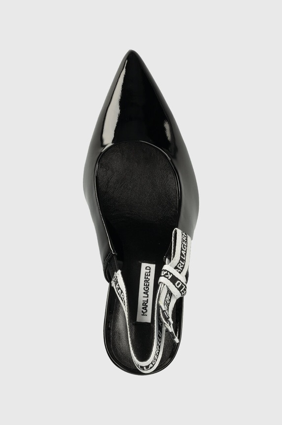 Кожени обувки с висок ток Karl Lagerfeld SARABANDE черен KL30908.1BP