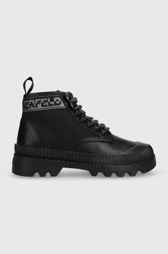 Черевики Karl Lagerfeld TREKKA II лицьова шкіра чорний KL42533.400