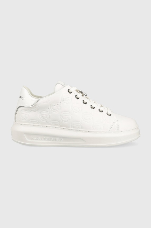 Karl Lagerfeld sneakersy skórzane KAPRI KC Planet friendly biały KL62523F.01W