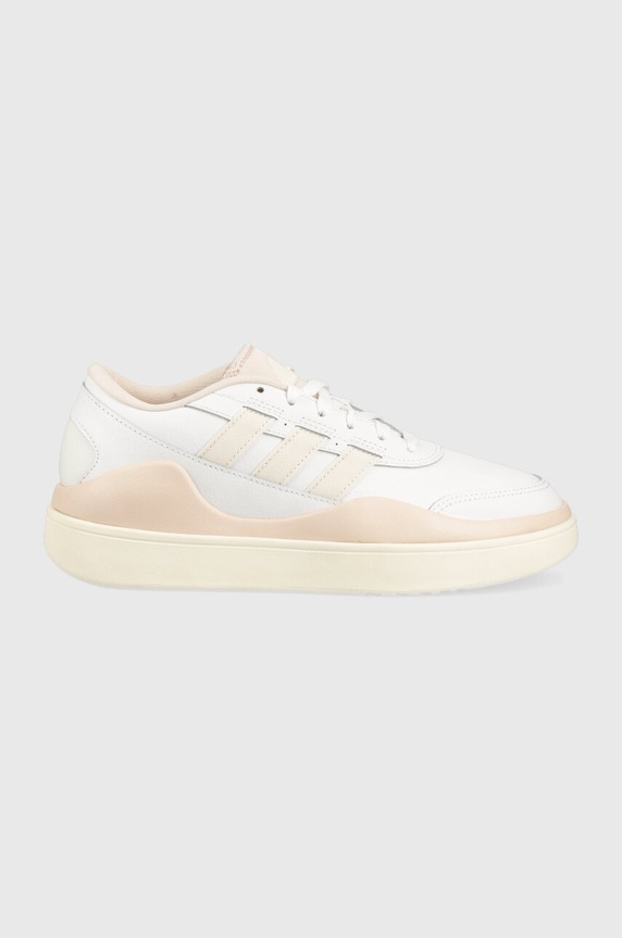 adidas sneakersy skórzane OSADE płaska beżowy IG7327