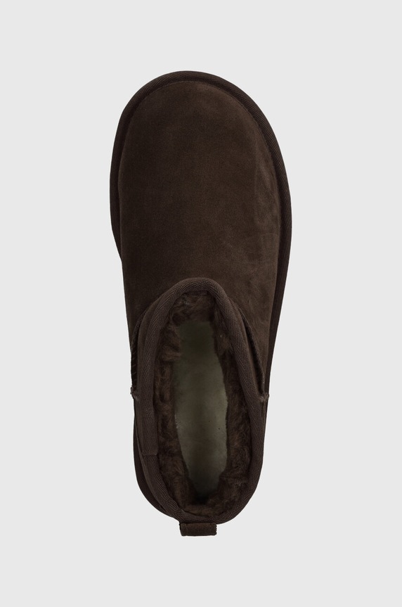 UGG śniegowce zamszowe Classic Ultra Mini Platform brązowy 1135092.BCDR