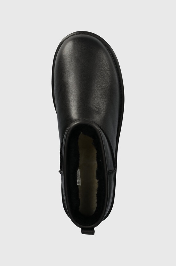 UGG śniegowce skórzane Classic Ultra Mini Platform czarny 1141510.BLLE