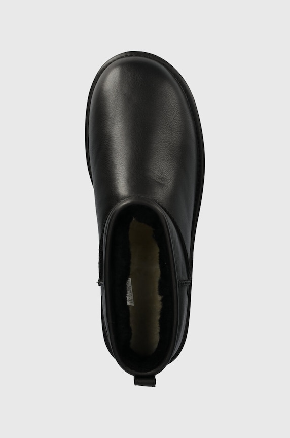 UGG śniegowce skórzane Classic Ultra Mini Platform czarny 1141510.BLLE