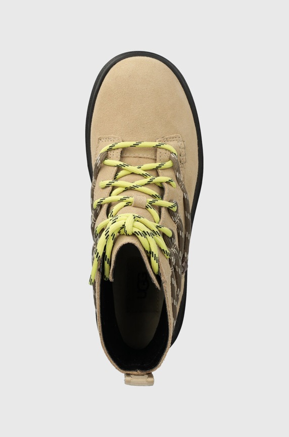UGG workery zamszowe Brisbane Lace Up beżowy 1143841.MDSD