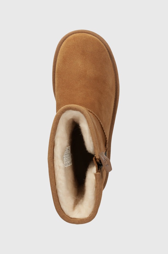 UGG śniegowce zamszowe Classic Short Bailey Zip brązowy 1144043.CHE
