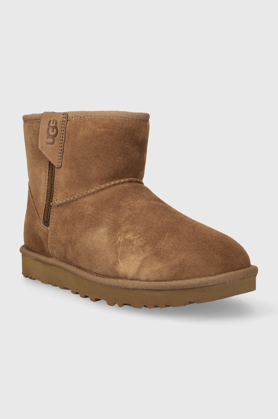 Čizme za snijeg od brušene kože UGG Classic Mini Bailey Zip 1151230.CHE smeđa AW23