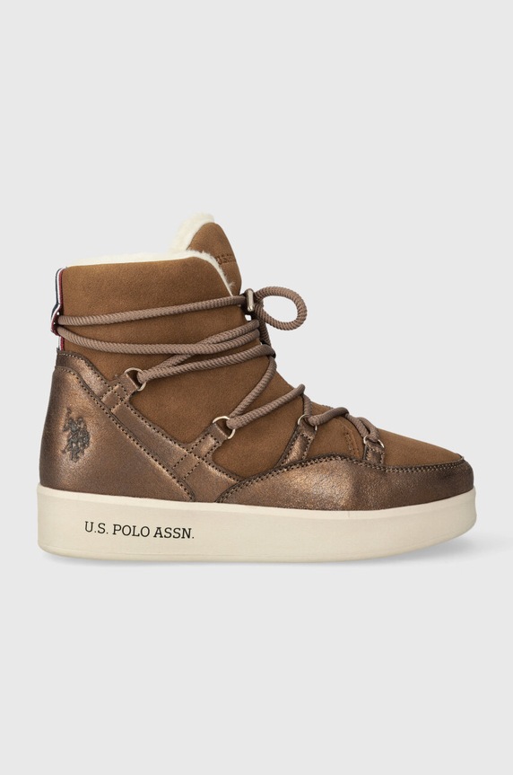 U.S. Polo Assn. śniegowce VEGY imitacja skóry licowej brązowy VEGY005W.CHY1