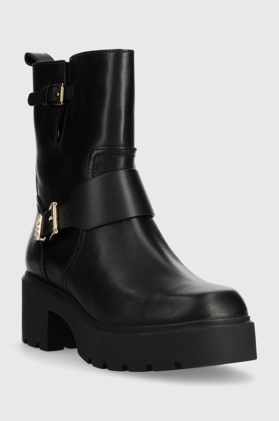 Kožené kotníkové boty MICHAEL Kors Perry 40F3PYME5L.001 černá AW23