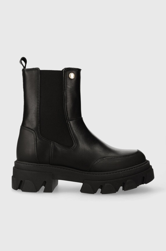Barbour bőr bokacsizma B.Intl Chicane platform fekete LFO0634BK11
