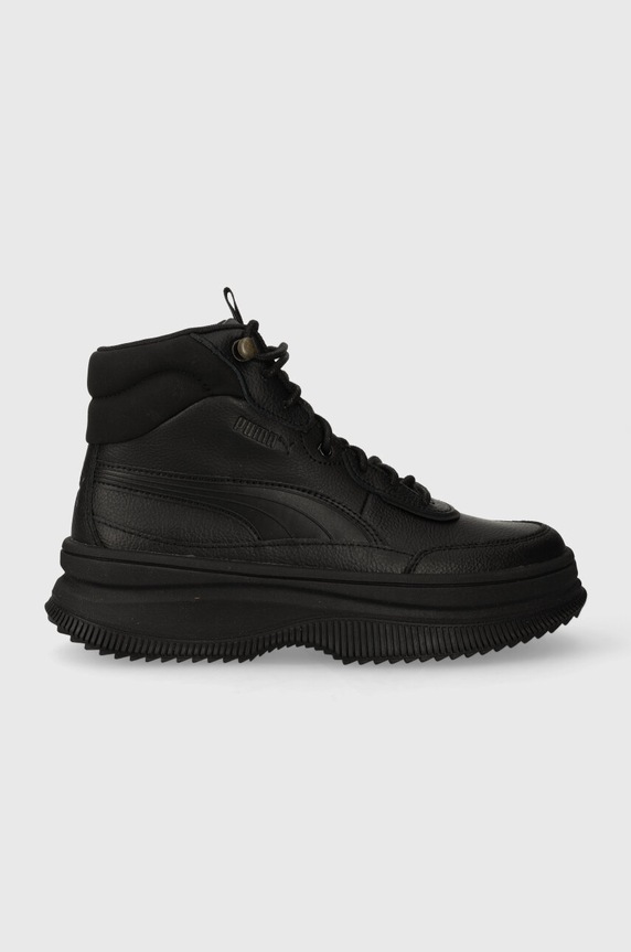 Puma sneakersy imitacja skóry licowej czarny 392316