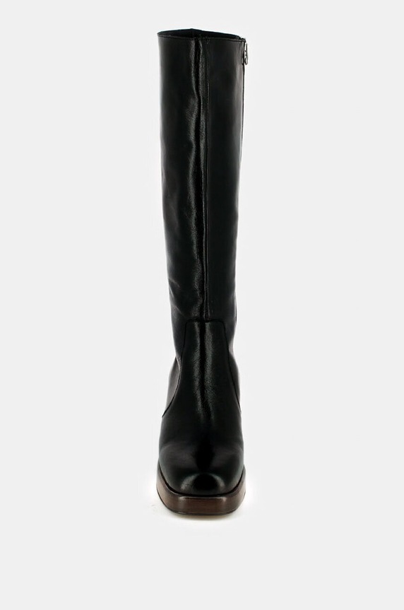Обувь Кожаные сапоги Jonak BETINA CUIR VIEILLI 6001328 чёрный