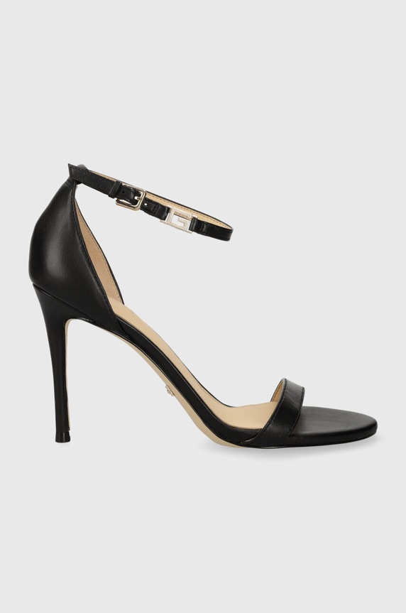 Δερμάτινα πέδιλα Guess KABAIL3 στιλέτο μαύρο FL8KIL.LEA03.BLACK