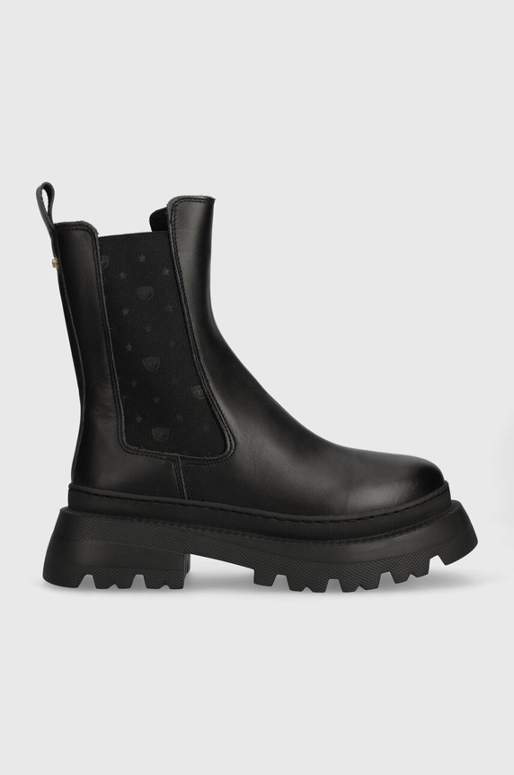 Chiara Ferragni stivaletti chelsea in pelle non isolato nero CF3249.001