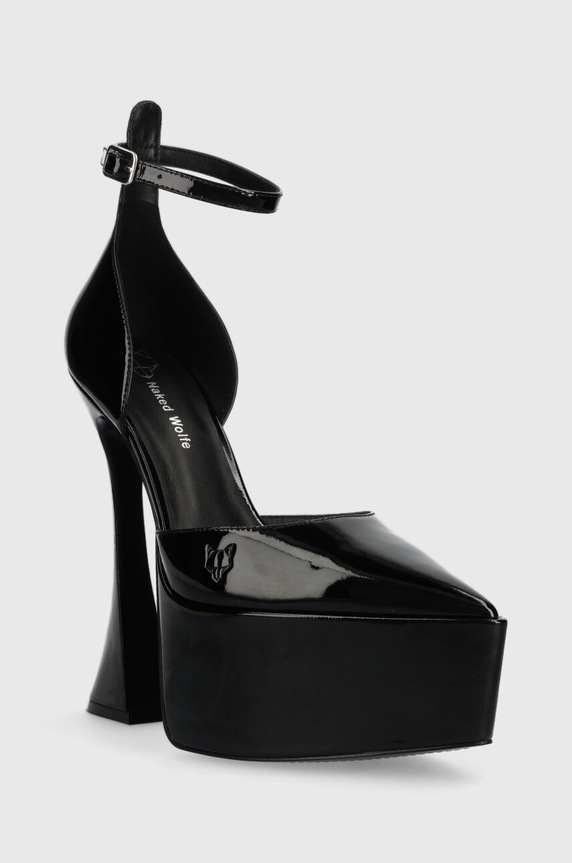 Kožne štikle Naked Wolfe Daria Daria.Black.Patent crna AW23