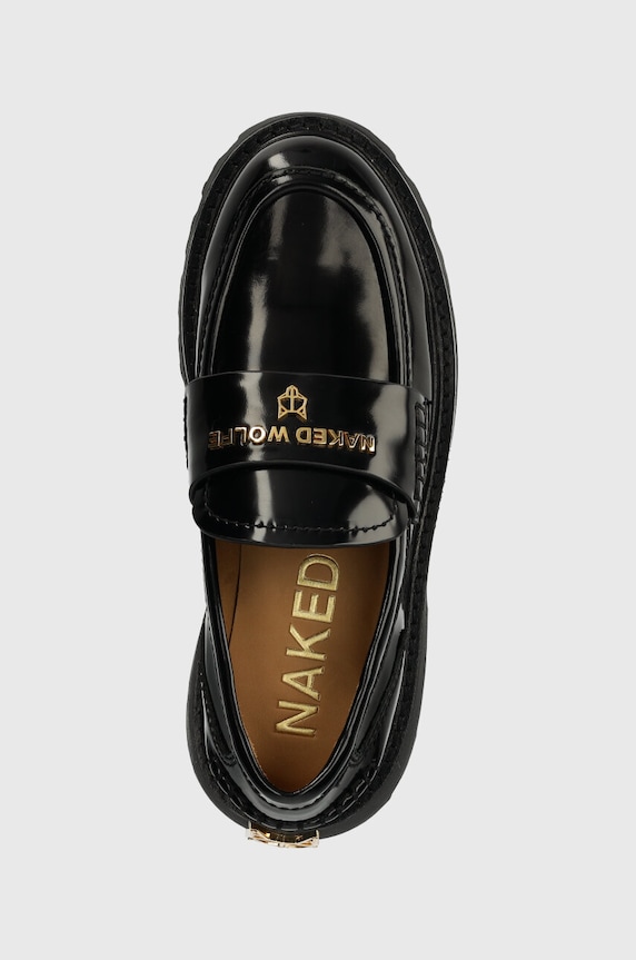 Naked Wolfe bőr mokaszin Flawed fekete Flawed.Black.Box