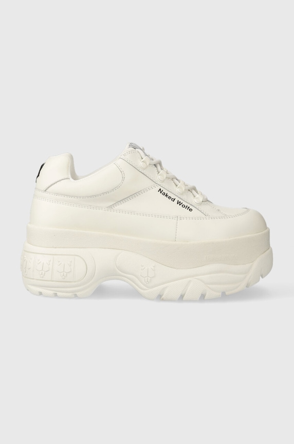 Naked Wolfe bőr sportcipő Sporty platformos fehér Sporty.White