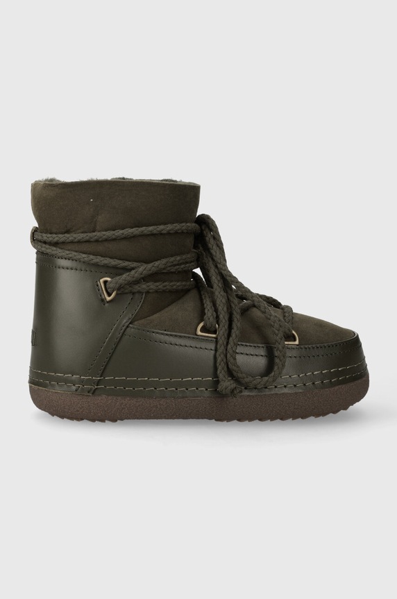 Kožne cipele za snijeg Inuikii Classic na vezanje zelena 75101.007.Olive