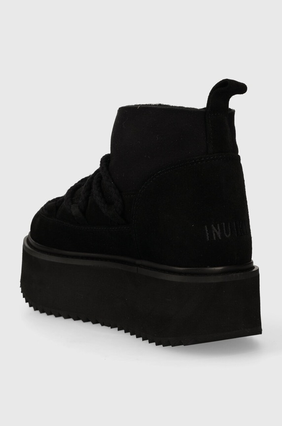 Obuv Semišové snehule Inuikii Classic Low Platform 75104.105.Black čierna