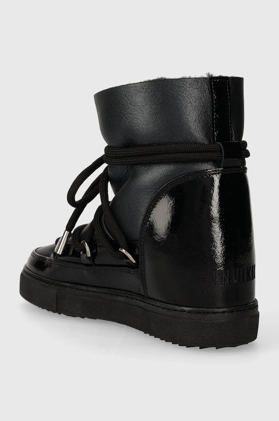 Încălțăminte Inuikii bocanci de piele Gloss Wedge 1001.004.0051.000 negru