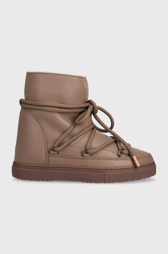 Kožené snehule Inuikii Full Leather Wedge zateplené hnedá 1001.004.0091.163