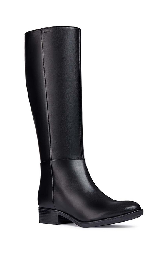 Kožne jahaće čizme Geox D FELICITY D84G1D.00043.C9999 crna AW25