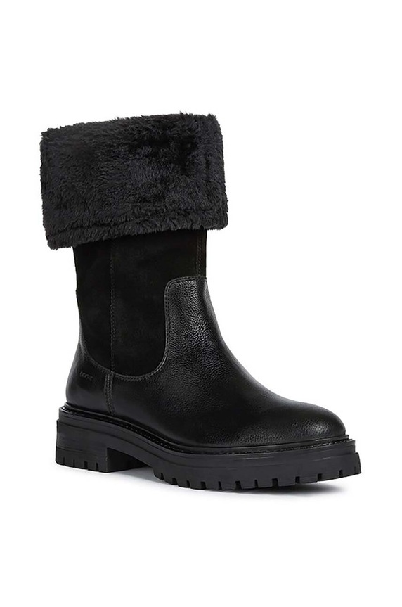 Δερμάτινες μπότες Geox D IRIDEA M D04HRM.02246.C9999 μαύρο AW23