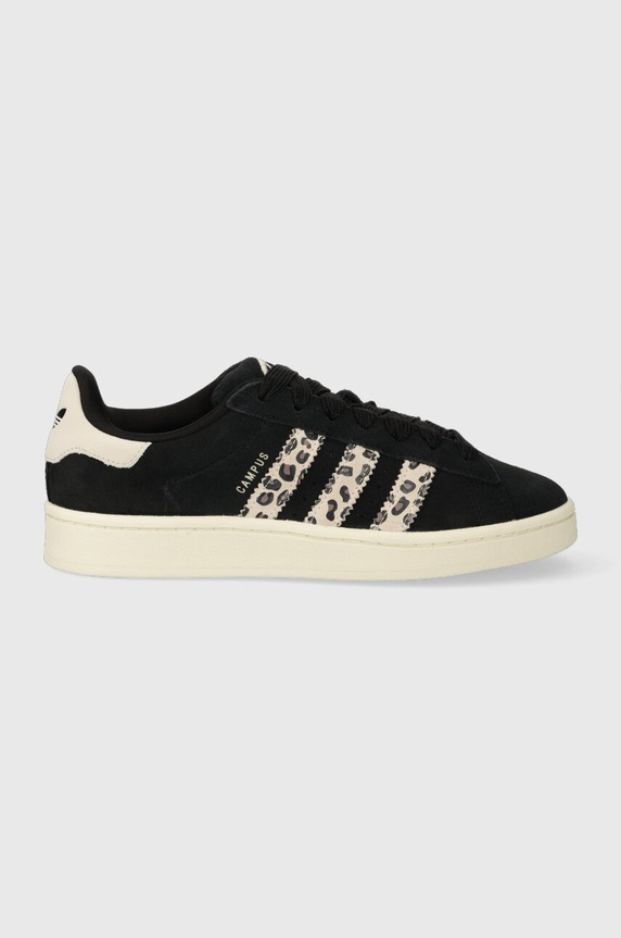 adidas Originals sneakers din piele întoarsă Campus 00s plată negru ID7039