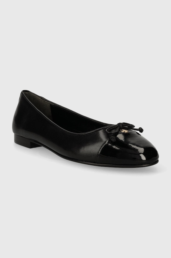 Obuwie Tory Burch baleriny skórzane CAP-TOE BALLET 154511.004 czarny