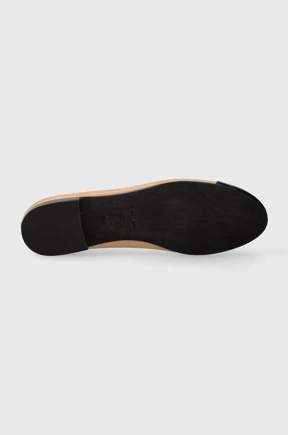 Tory Burch balerini de piele CAP-TOE BALLET 154513.200 bej
